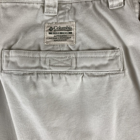 Columbia Roc Pants Mens 36 Beige Chino Outdoors Pocket Cotton Casual 34X28 - Picture 4 of 13